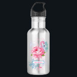 Garrafa Pintura manual do flamingo Personalizado<br><div class="desc">Mão pintada com design flamingo. Você é bem-vindo a visitar minha loja para produtos mais bonitos.</div>