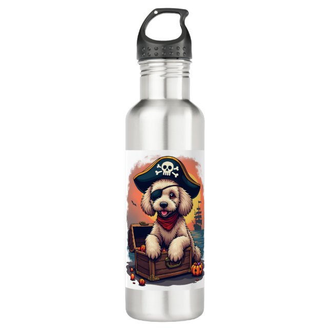 Garrafa Pirate Poodle Plunder (Frente)
