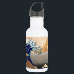 Garrafa PixDezines Vintage, Excelente Wave, Hokusai 葛 飾 北<br><div class="desc">PixDezinves Vintage da arte japonesa com sotaque de ouro falso. A onda Excelente de Kanagawa é uma das mais vistas do mundo. O artista Hokusai, 1832 (Período Edo). Representando o okinami como as ondas do excelente, NÃO como o tsunami. Melhorado digitalmente pela PixDezines. Copyright © 2008-2014 PixDezines.com™ e PixDezines™ em...</div>