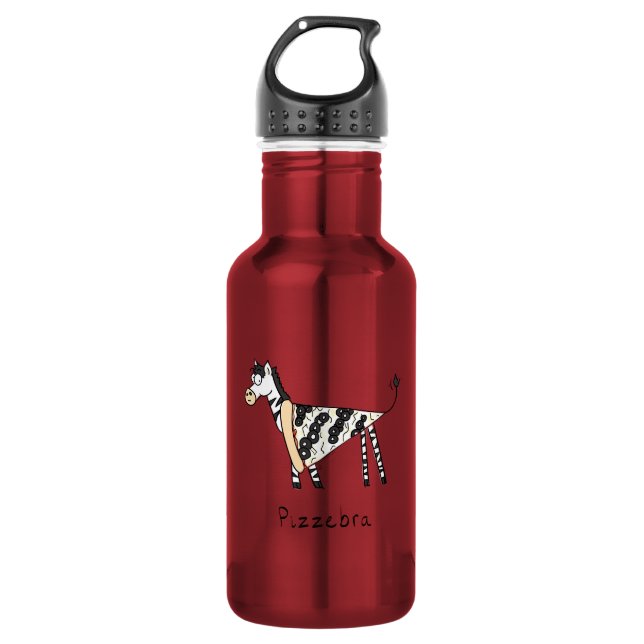Garrafa Pizza Zebra Cute Kids Cartoon (Frente)