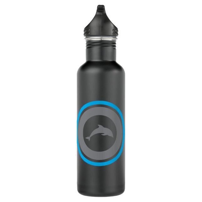 Garrafa PJK Black Water Bottle / dolphin & logo (Direita)