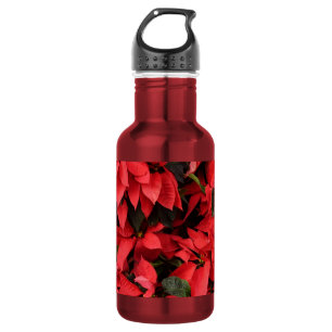Garrafa Poinsétia Vermelha II Floral de Natal Férias