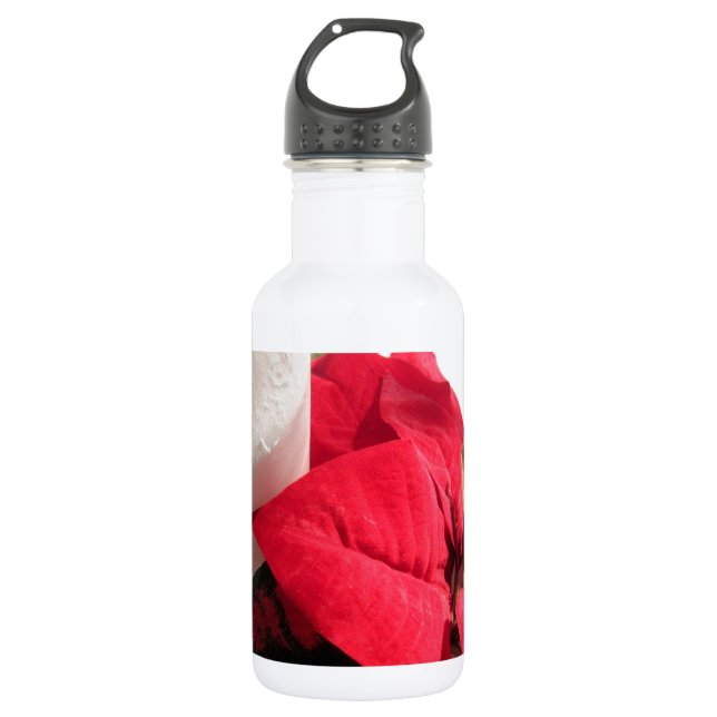 Garrafa Poinsettia com Vela (Frente)