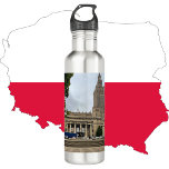 Garrafa Polônia Varsóvia Palácio de Cultura e Ciência Foto<br><div class="desc">Você gosta de Varsóvia? Esta garrafa de água tem uma fotografia do icônico Palácio de Cultura e Ciência localizado em Varsóvia,  Polônia.</div>