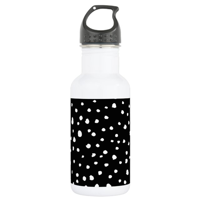 Garrafa Pontos Dalmata, Manchas Dalmadas, Preto e Branco (Frente)
