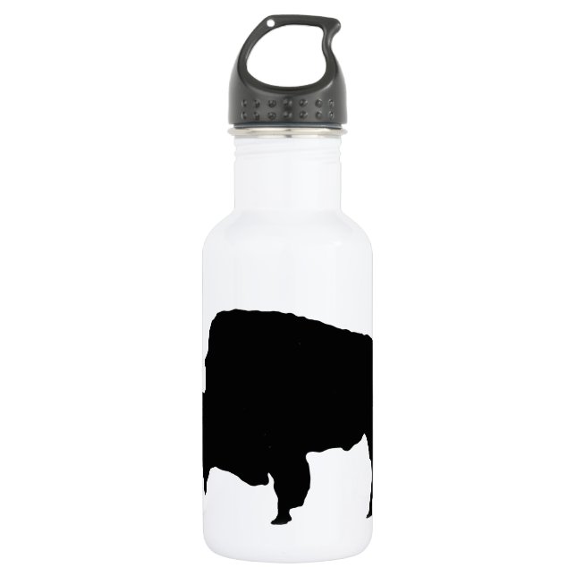 Garrafa Pop Art Black & White Buffalo Silhout (Frente)