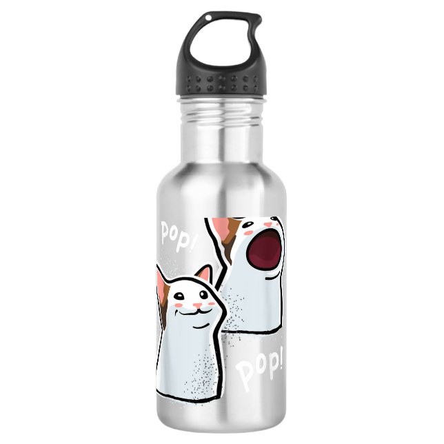 Garrafa Popping Cat Meme Pop Cat (Frente)