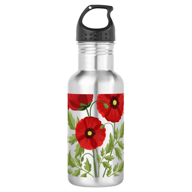 Garrafa Poppy alegre Flores de Verão (Frente)