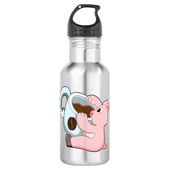 Garrafa Porco com Taça de Café (Frente)