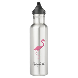 Garrafa Presente de madrinhas Personalizadas Flamingo Rosa