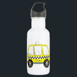 Garrafa Presente de táxi NYC Yellow Nova Iorque Checkered<br><div class="desc">Design apresenta uma ilustração de aquarela original de um táxi Nova Iorque com verificação de amarelo clássico. Excelente para qualquer pessoa que viva ou ame a NYC! Não vê o que está procurando? Precisa de ajuda para a personalização? Clique em "contate este designer" para criar algo apenas para você!</div>