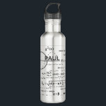 Garrafa Presentes de Física Personalizados para Físicos<br><div class="desc">Não sei o que fazer para o fã de física na sua vida? Esta é uma ideia excelente com um design legal de diagramas e fórmulas de física elegantes com um lugar para a sua personalização. Adicione nome/iniciais/monogramas ou exclua se desejar ou clique no botão "Personalizar" para ir até a...</div>