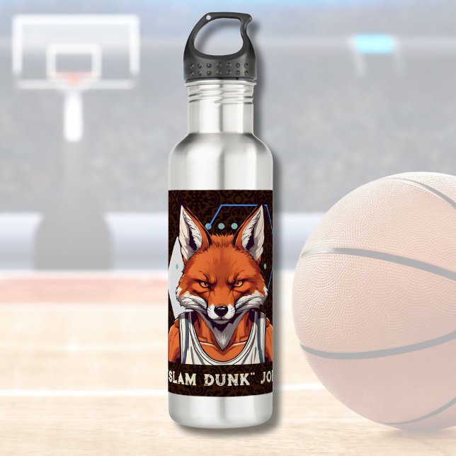 Garrafa Presentes legal na Fox para amantes de basquetebol (Cool Fox Gifts for Basketball Lovers Coach Fans)