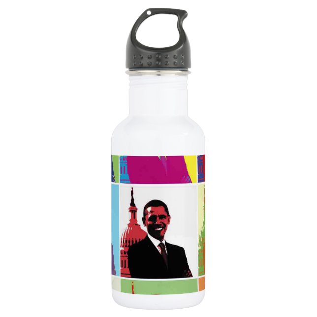 Garrafa Presidente Obama Pop Art (Frente)