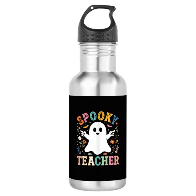 Garrafa Professor Assustador Fantasma Fofo Design de Hallo (Frente)