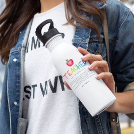 Garrafa Professor de Arco-Íris Moderno, Aquarela Obrigado