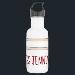 Garrafa Professor de dança do Balé Personalizado Barre Bal<br><div class="desc">Design de garrafa de água apresenta uma ilustração original de uma barra de estúdio de balé clássica. Simplesmente personalize com o nome do seu professor de dança ou dono de estúdio favorito para um presente de um tipo! Não vê o que está procurando? Precisa de ajuda para a personalização? Clique...</div>