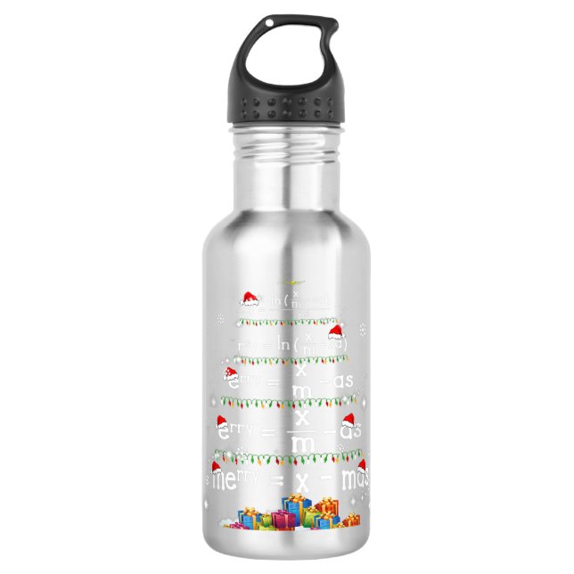 Garrafa Professor de Matemática Árvore de Natal Engraçado  (Frente)