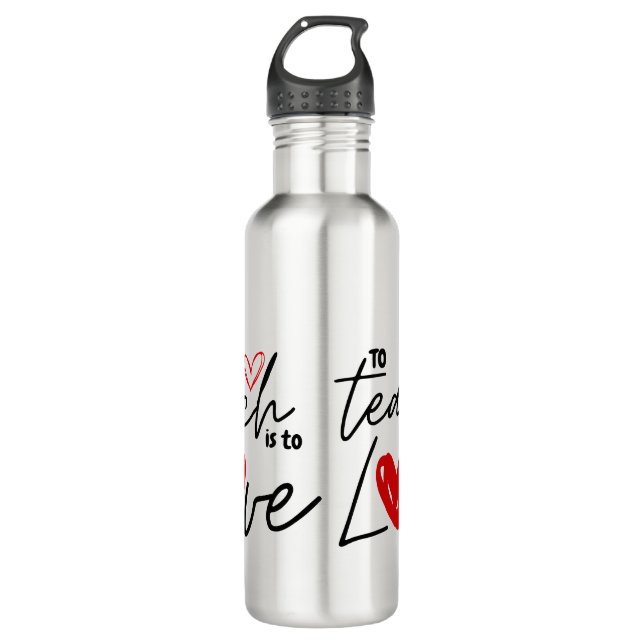 Garrafa Professora ama 100ª escola lecionando personalizad (Frente)