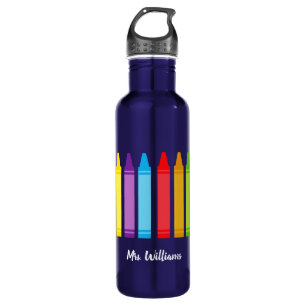 Garrafa Professora Elementar Cute Crayon Personalizada