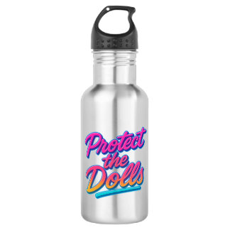 Garrafa Protect the Dolls Neon Retro Art