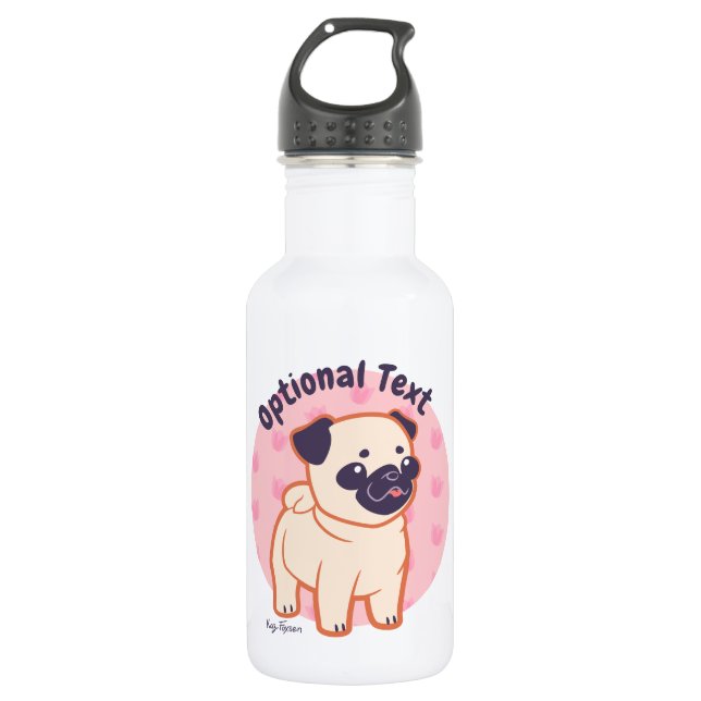 Garrafa Pug de Kawaii (Frente)