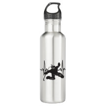 pulsação do coração fêmea do hóquei do goalie