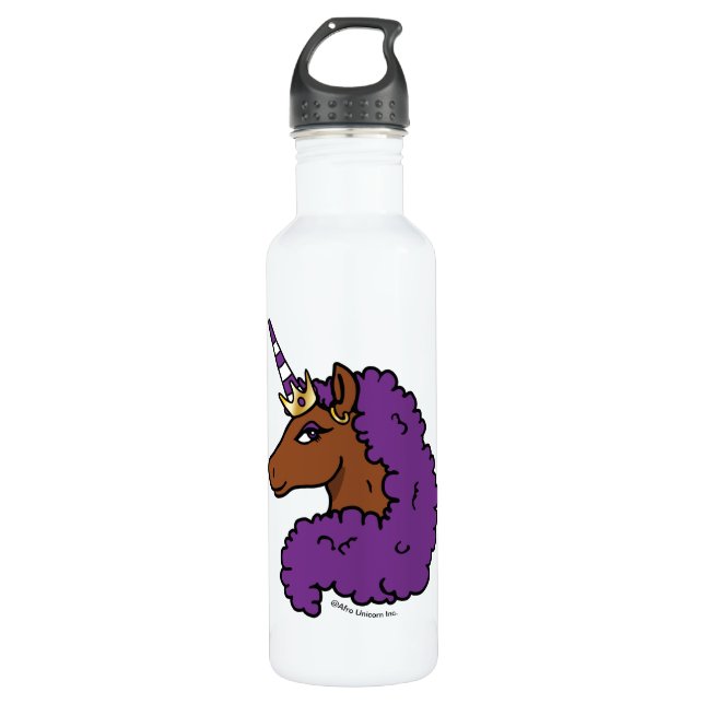 Garrafa Purple Afro Unicorn (Frente)