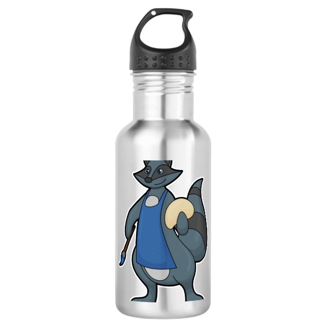Garrafa Racoon como Pincel com Pincel (Frente)