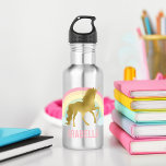 Garrafa Rainbow Unicorn<br><div class="desc">Dourado Rainbow Unicorn personalizado design.</div>