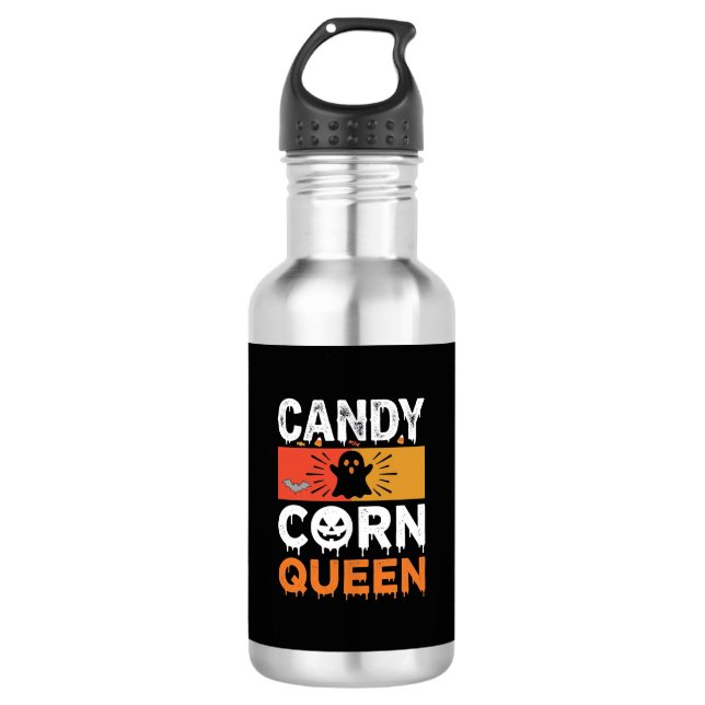 Garrafa Rainha do Candy Corn Halloween SVG Design (Frente)