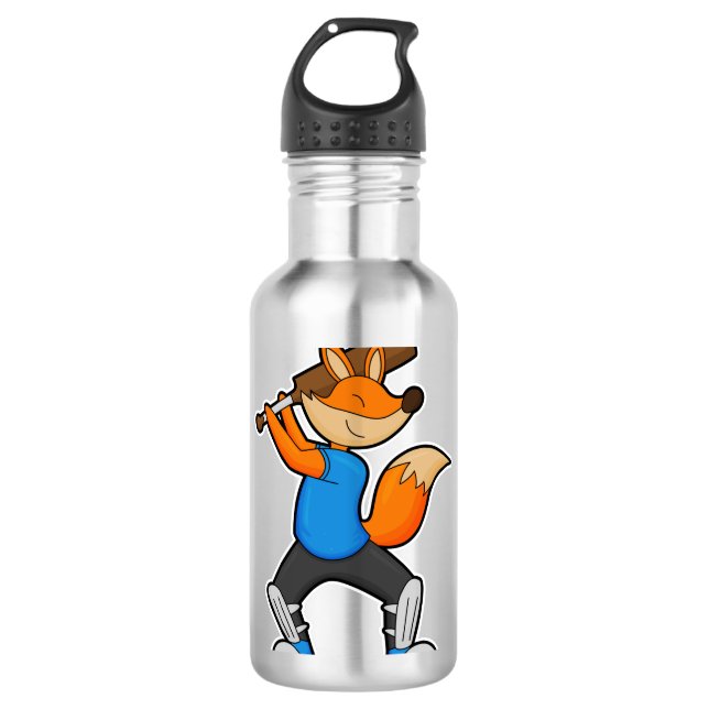 Garrafa Raposa no Cricket com morcego de Cricket (Frente)