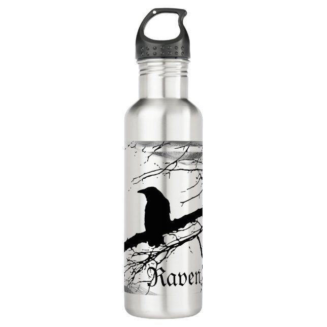 Garrafa Raven Bottle por Alexandra Cook (Frente)