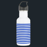 Garrafa Real Blue Combination Stripes por Shirley Taylor<br><div class="desc">Uma garrafa de água de combinação azul real listra. Clique no botão personalizar para adicionar seu texto. A imagem pode ser rodada ou redimensionada. Imagens Copyright © Shirley Taylor. Todos os Direitos Reservados.</div>