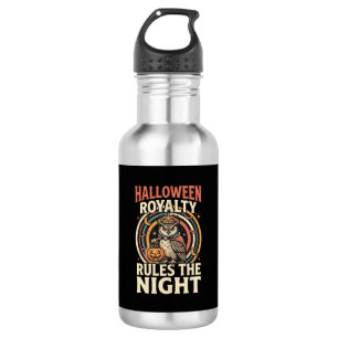 Garrafa Realeza de Halloween Coruja Retro