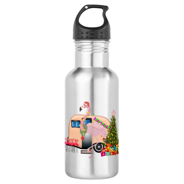 Garrafa reboque flamingo papai noel (Frente)