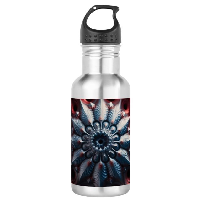 Garrafa Red E Silver Juliabrot Fractal (Frente)