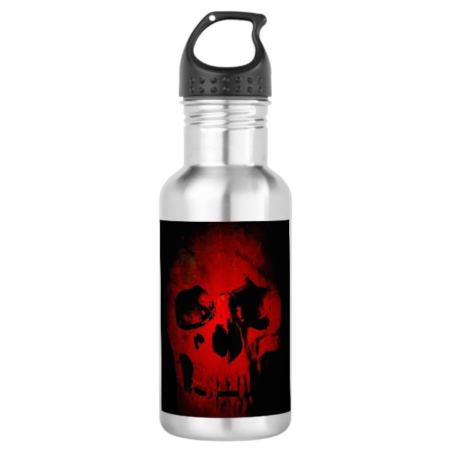 Garrafa Red Skeleton Fantasy Art Heavy Metal (Frente)