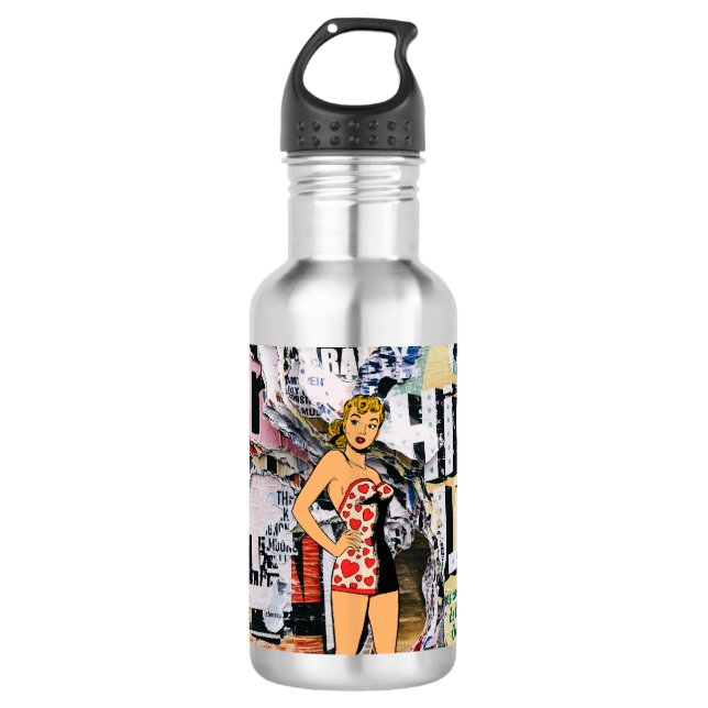 Garrafa Retro Pin-Up Street Pop (Frente)