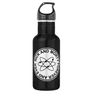 Garrafa Rick e Morty para sempre e sempre Crachá atômico