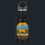 Garrafa Rocky Mountain National Park Colorado Elk Vintage<br><div class="desc">Vetor de Montanha Rochosa trabalho de arte design. O parque é conhecido pela Trail Ridge Road e pela Old Fall River Road,  que atravessam aspets e rios.</div>