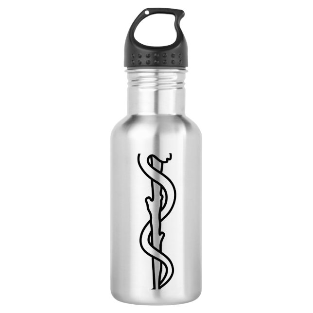 Garrafa Rod de Asclepius [símbolo médico] (Frente)