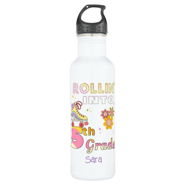 Garrafa Rollin' em 5 Girls Retro Roller Skates (Frente)