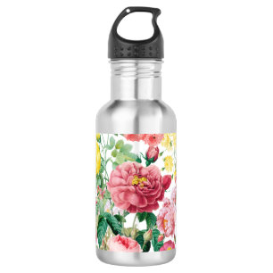 Garrafa Rosa Floral Vintage Primavera Garden