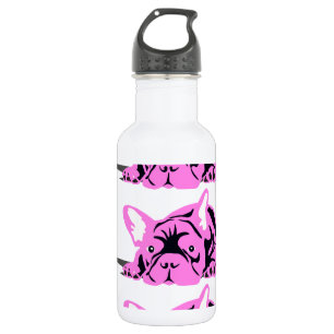 Garrafa Rosa-Rosa-Buldogue Francês