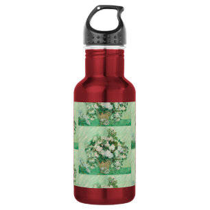 Garrafa Rosas Brancas de Van Gogh - Arte Floral Mint Vinta