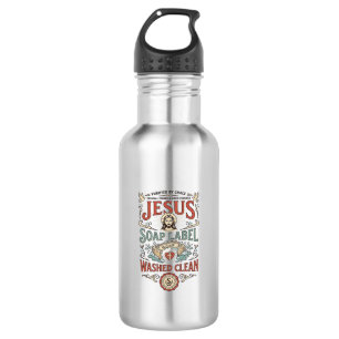 Garrafa Rótulo de Sabão Jesus Lavado Limpo Sabão Jesus Lav