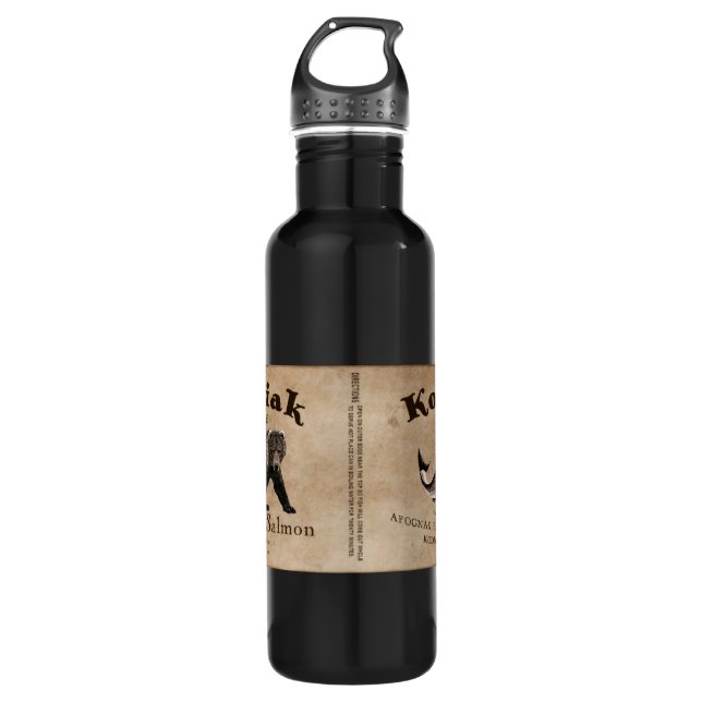 Garrafa Rótulo de Salmão Vintage Kodiak (Frente)