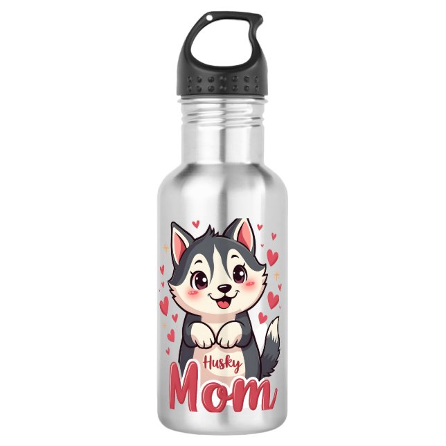 Garrafa Rouco Cachorro Mãe Cute Kawaii Design (Frente)