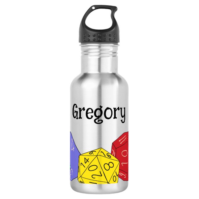 Garrafa RPG Gaming Dice, Conselho, Jogos Fantásticos Perso (Frente)